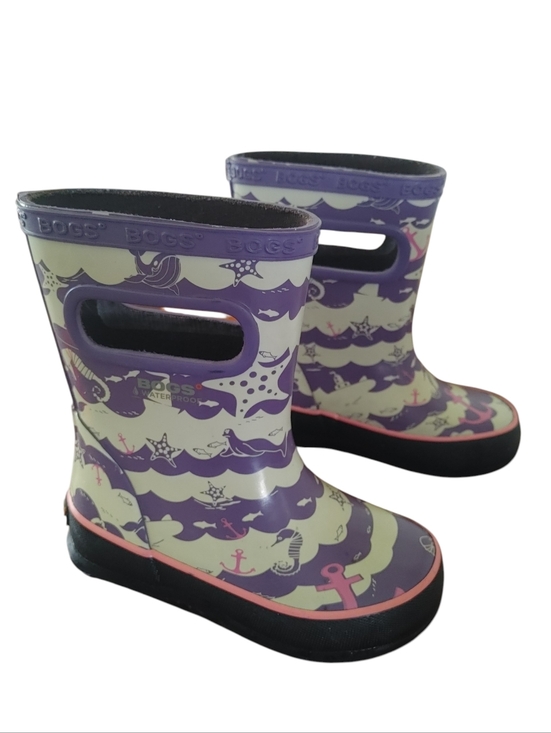 Bogs Other - Bogs Skipper At Sea Kids Pink And Purple Rain Boots
